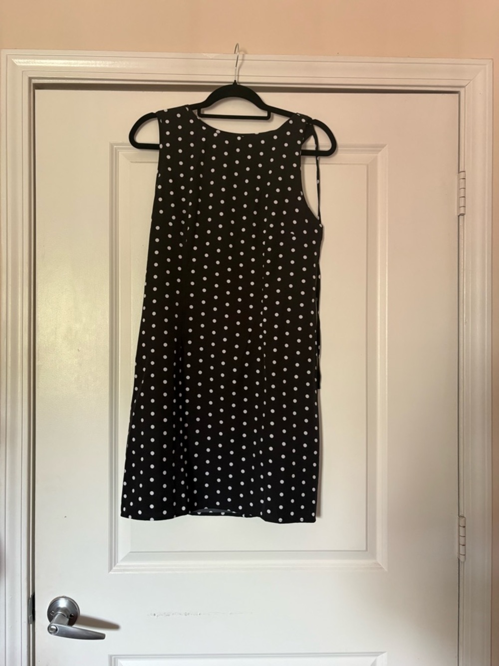 Classic Black Polka Dot Sleeveless Dress